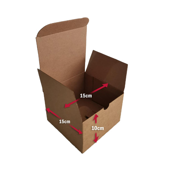 25 Cajas fondo autoarmable - 15 x 15 x 10 cm ( $ 14.70 x caja )