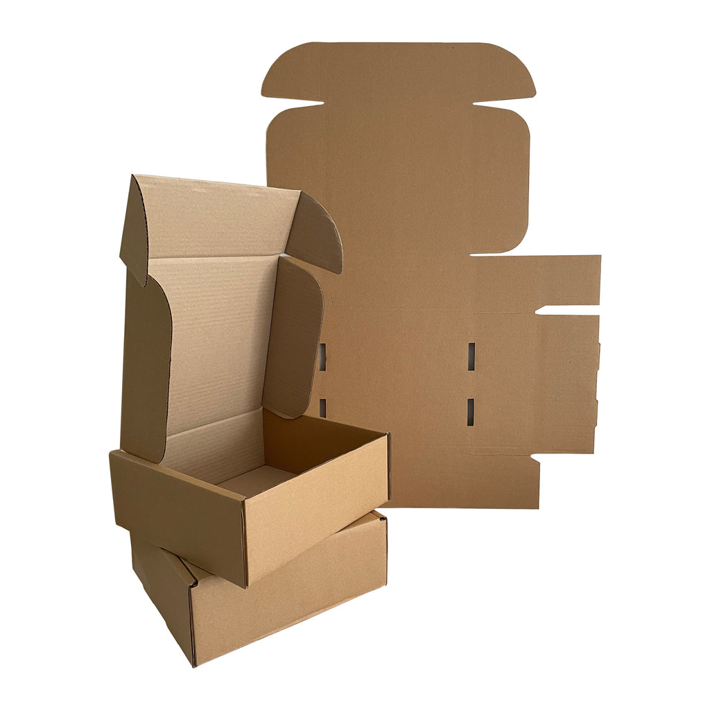Caja para envíos plana medida 24.5x19.4x2cm - Packaging Solutions .